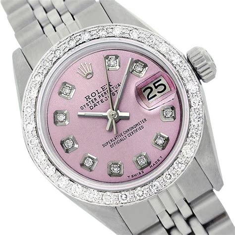 pink rolex diamond